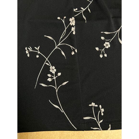 Vintage City Triangle Black Floral Dress 100% Polyester Size 11 Women’s - Picture 5 of 6
